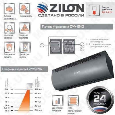 Тепловая завеса ZILON ZVV-0.6Е3МG